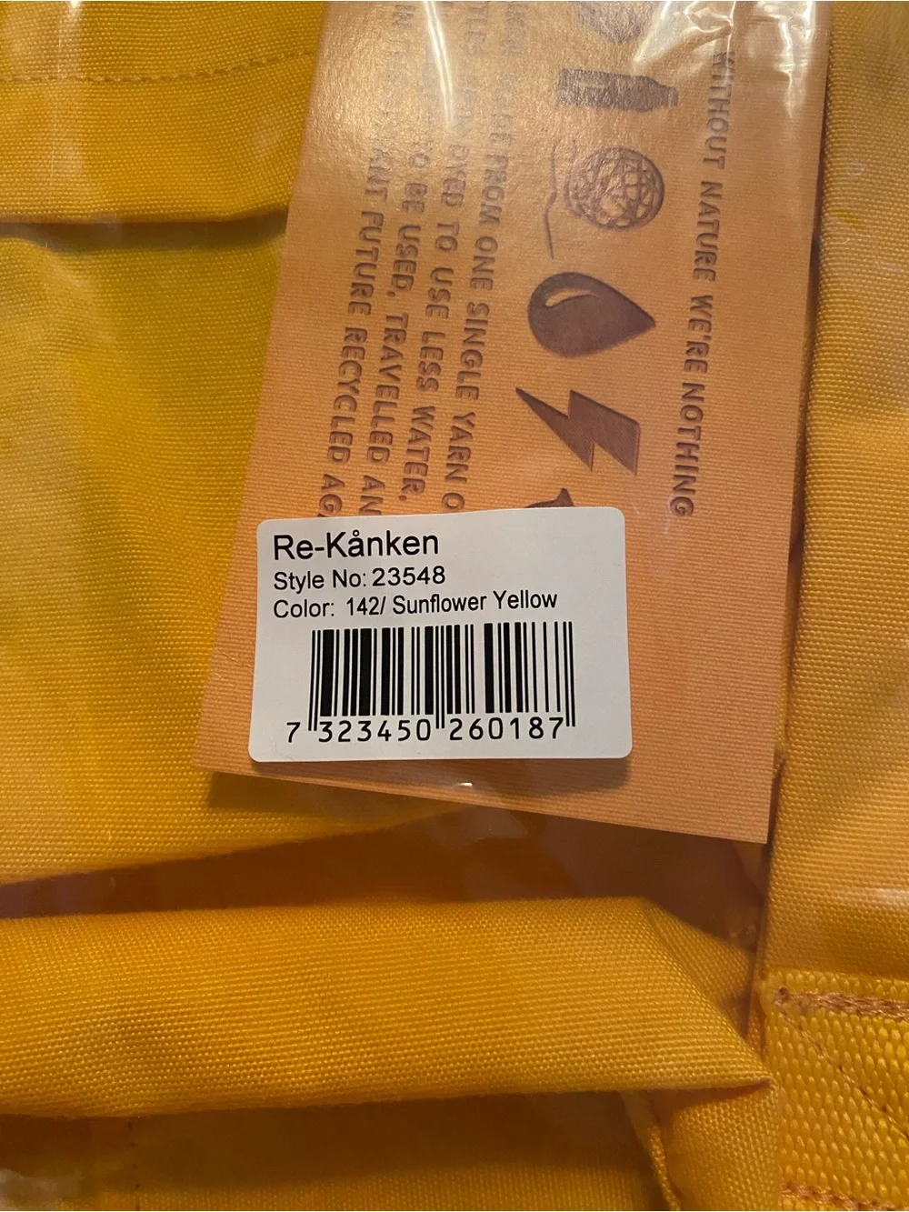 Fjallraven Re-Kånken Backpack - Sunflower Yellow